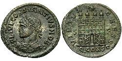 1 Follis /  AE3 Western Roman Empire (285-476) 青铜 君士坦提烏斯二世
