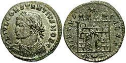 1 Follis /  AE3 Western Roman Empire (285-476) 青铜 君士坦提烏斯二世