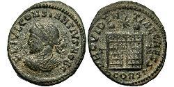 1 Follis /  AE3 Western Roman Empire (285-476) 青铜 君士坦提烏斯二世