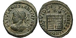 1 Follis /  AE3 Western Roman Empire (285-476) 青铜 君士坦提烏斯二世