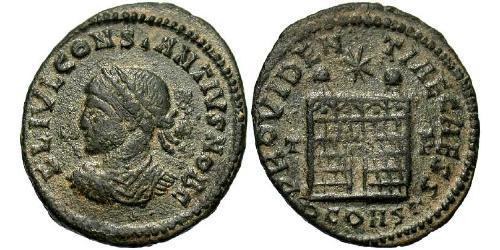 1 Follis /  AE3 Western Roman Empire (285-476) 青铜 君士坦提烏斯二世