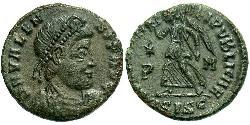 1 Follis /  AE3 拜占庭帝国 青铜 瓦伦斯
