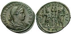 1 Follis /  AE3 羅馬帝國 青铜 君士坦提烏斯二世