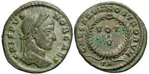 1 Follis /  AE3 羅馬帝國 青铜 Crispus (305 - 326)