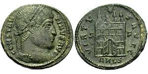 1 Follis /  AE3 羅馬帝國 青铜 君士坦丁大帝