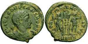 1 Follis /  AE3 羅馬帝國 青铜 君士坦斯一世