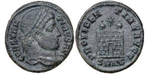 1 Follis /  AE3 羅馬帝國 青铜 君士坦丁大帝