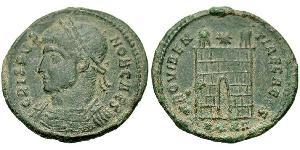 1 Follis /  AE3 羅馬帝國 青铜 Crispus (305 - 326)