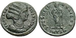 1 Follis /  AE3 羅馬帝國 青铜 Fausta (289-326)