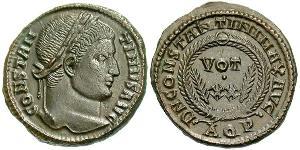1 Follis /  AE3 羅馬帝國 青铜 君士坦丁大帝