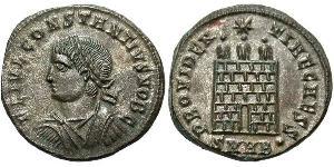 1 Follis /  AE3 羅馬帝國 青铜 君士坦提烏斯二世