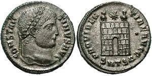 1 Follis /  AE3 羅馬帝國 青铜 君士坦丁大帝