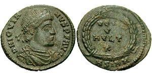 1 Follis /  AE3 羅馬帝國 青铜 约维安