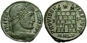 1 Follis /  AE3 羅馬帝國 青铜 君士坦丁大帝