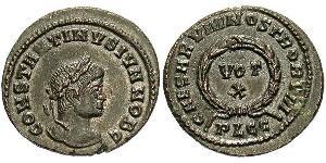 1 Follis /  AE3 羅馬帝國 青铜 君士坦提烏斯二世