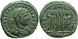 1 Follis /  AE3 羅馬帝國 青铜 君士坦提烏斯二世