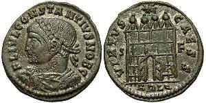 1 Follis /  AE3 羅馬帝國 青铜 君士坦提烏斯二世