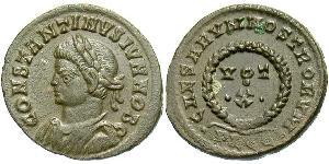 1 Follis /  AE3 羅馬帝國 青铜 君士坦提烏斯二世