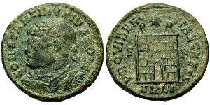 1 Follis /  AE3 羅馬帝國 青铜 君士坦提烏斯二世