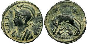 1 Follis /  AE3 羅馬帝國 青铜 君士坦丁大帝