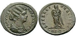 1 Follis /  AE3 羅馬帝國 青铜 Fausta (289-326)