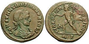 1 Follis /  AE3 羅馬帝國 青铜 君士坦提烏斯二世