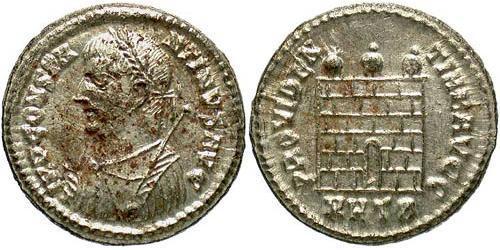 1 Follis /  AE3 羅馬帝國 青铜 君士坦丁大帝