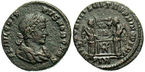 1 Follis /  AE3 羅馬帝國 青铜 Crispus (305 - 326)