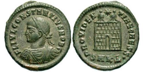 1 Follis /  AE3 羅馬帝國 青铜 君士坦提烏斯二世