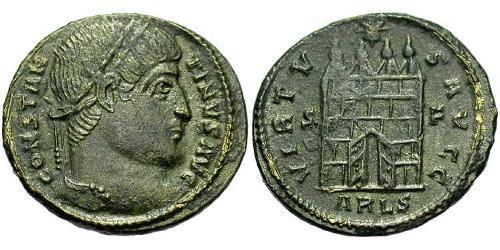 1 Follis /  AE3 羅馬帝國 青铜 君士坦丁大帝