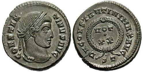 1 Follis /  AE3 羅馬帝國 青铜 君士坦丁大帝