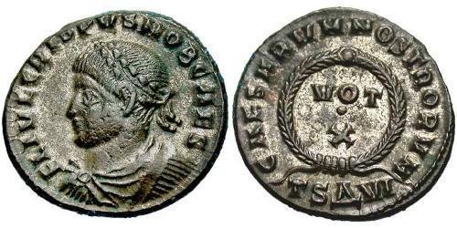 1 Follis /  AE3 羅馬帝國 青铜 Crispus (305 - 326)