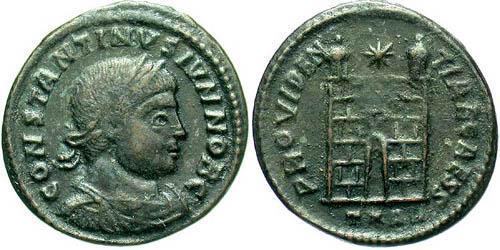 1 Follis /  AE3 羅馬帝國 青铜 君士坦提烏斯二世
