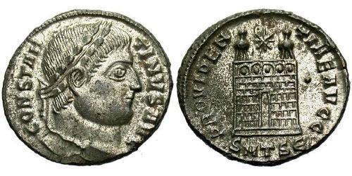 1 Follis /  AE3 羅馬帝國 青铜 君士坦丁大帝