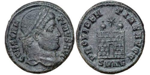 1 Follis /  AE3 羅馬帝國 青铜 君士坦丁大帝