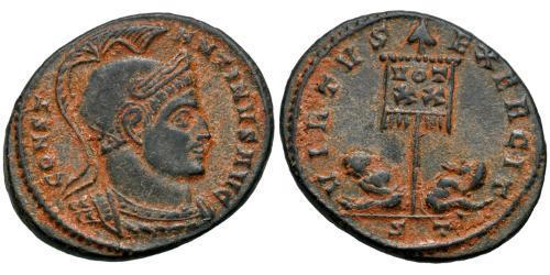 1 Follis /  AE3 羅馬帝國 青铜 君士坦丁大帝