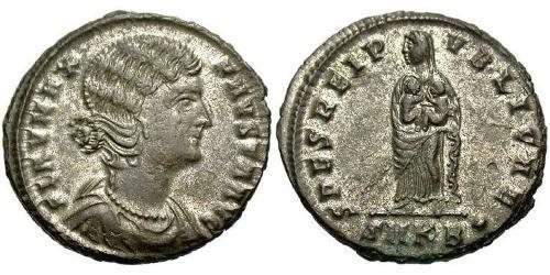 1 Follis /  AE3 羅馬帝國 青铜 Fausta (289-326)