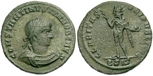 1 Follis /  AE3 羅馬帝國 青铜 君士坦提烏斯二世