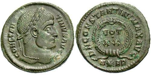 1 Follis /  AE3 羅馬帝國 青铜 君士坦丁大帝