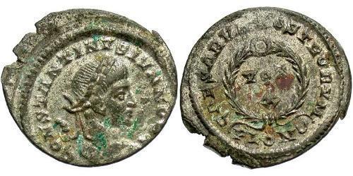 1 Follis /  AE3 羅馬帝國 青铜 君士坦提烏斯二世