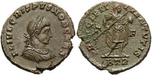 1 Follis /  AE3 羅馬帝國 青铜 Crispus (305 - 326)