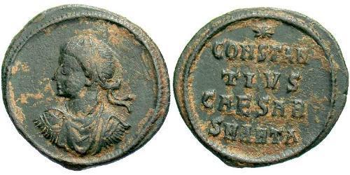 1 Follis /  AE3 羅馬帝國 青铜 君士坦提烏斯二世