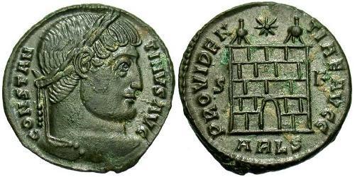 1 Follis /  AE3 羅馬帝國 青铜 君士坦丁大帝