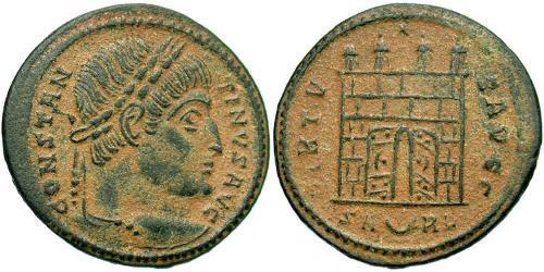 1 Follis /  AE3 羅馬帝國 青铜 君士坦丁大帝