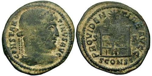 1 Follis /  AE3 羅馬帝國 青铜 君士坦丁大帝