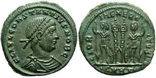 1 Follis /  AE3 羅馬帝國 青铜 君士坦提烏斯二世