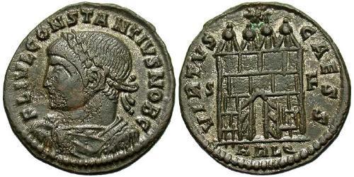 1 Follis /  AE3 羅馬帝國 青铜 君士坦提烏斯二世