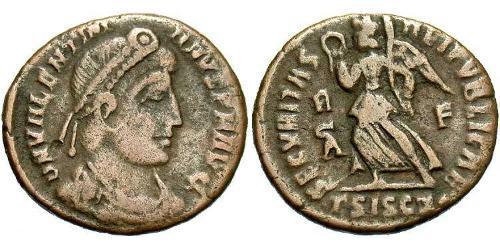 1 Follis /  AE3 羅馬帝國 青铜 瓦伦提尼安一世