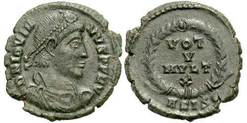 1 Follis /  AE3 羅馬帝國 青铜 约维安