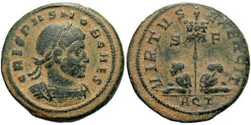 1 Follis /  AE3 羅馬帝國 青铜 Crispus (305 - 326)
